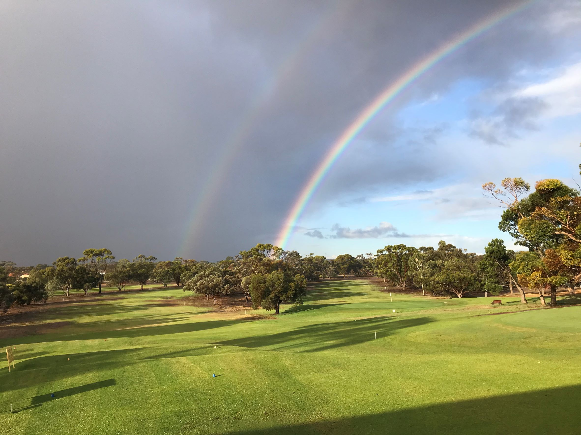 Rainbow over Balak Golf Club